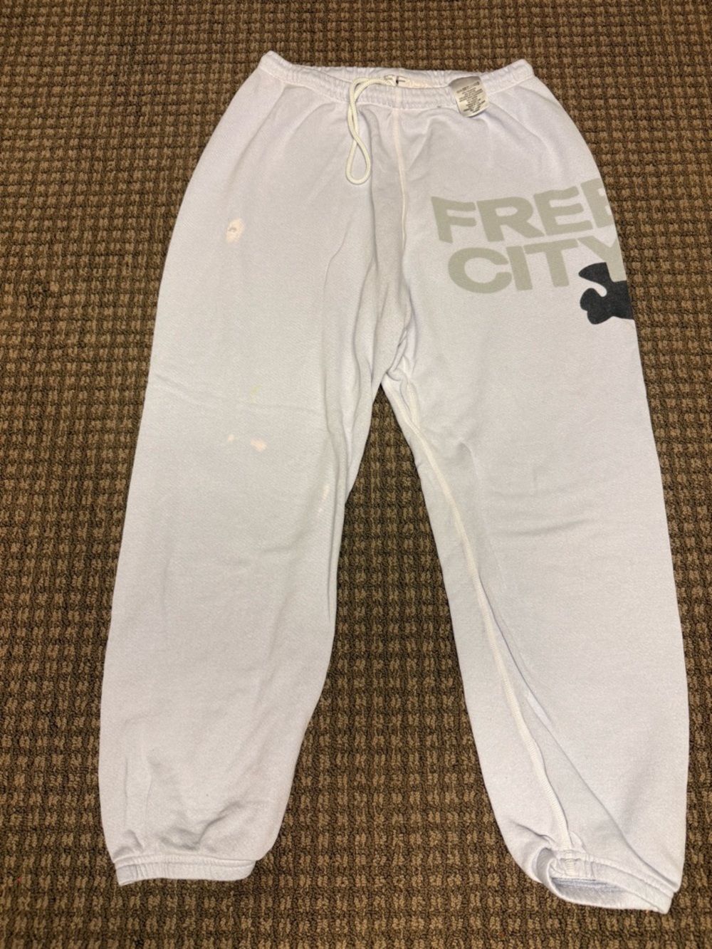 freecity light blue Graphic Jogger Sweatpants with Logo Sz XS/S